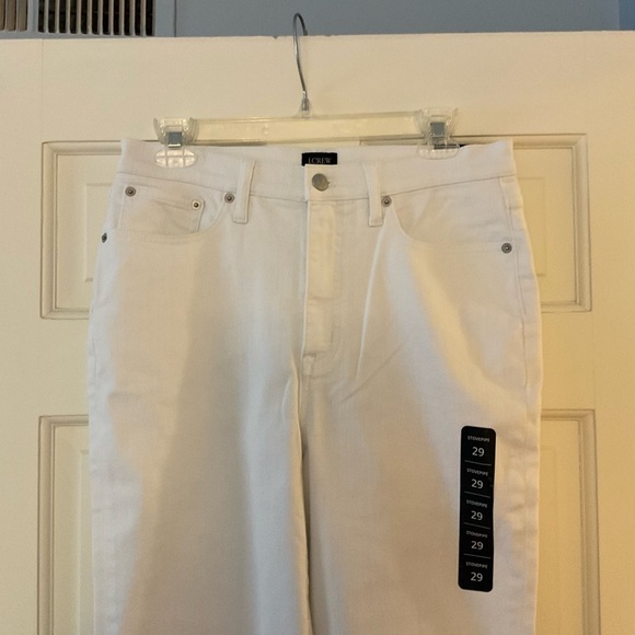 J.Crew White stovepipe straight jean in signature stretch+ denim Size 29 NWT - Picture 5 of 11
